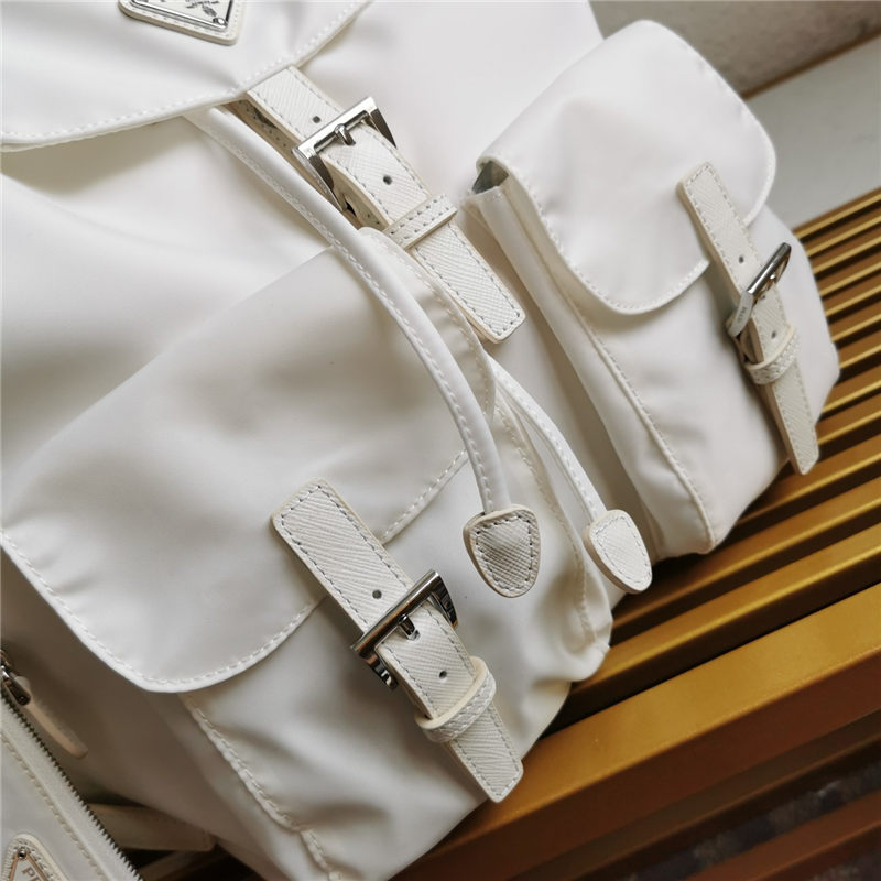 Prada Medium Nylon Backpack White High