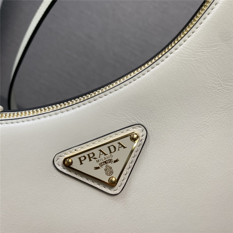 Prada Arqué leather shoulder bag 1BC194 White High