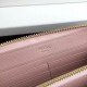 Prada Zipped Wallet In Light Pink Saffiano Leather High