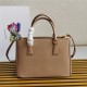 Prada Medium Galleria Bag In Saffiano Leather Beige High