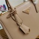 Prada Medium Galleria Bag In Saffiano Leather Beige High