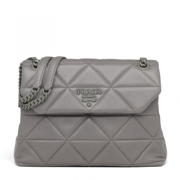 Prada Spectrum Large Bag In Grey Nappa Leather High