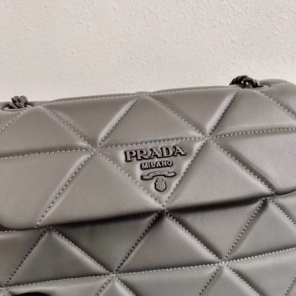 Prada Spectrum Large Bag In Grey Nappa Leather High