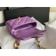 MINI FLAP BAG AS3213 Lambskin & Gold-Tone Metal Purple A