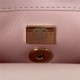 MINI FLAP BAG WITH TOP HANDLE Grained Calfskin Gold Metal Pink A