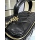 Chanel VANITY WITH CHAIN AP2199 Lambskin Gold-Tone Metal Black High