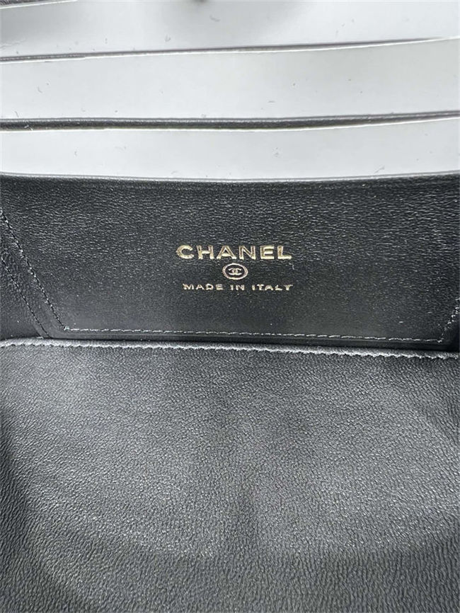 Chanel VANITY WITH CHAIN AP2199 Lambskin Gold-Tone Metal Black High