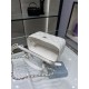 Chanel VANITY WITH CHAIN AP2199 Lambskin Gold-Tone Metal White High