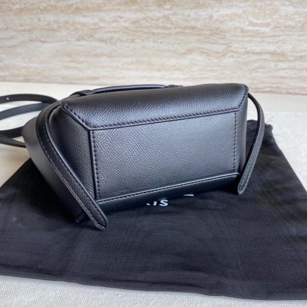 Celine Pico Belt Bag In Black Grained Calfskin High