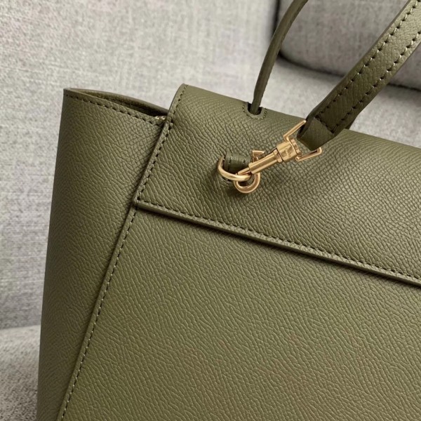 Celine Nano Belt Bag In Army Green Grained Calfskin High