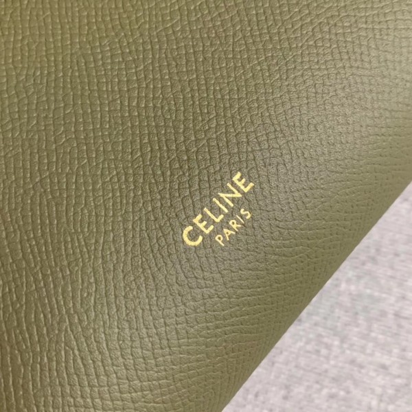 Celine Nano Belt Bag In Army Green Grained Calfskin High