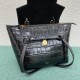 Celine Nano Belt Bag In Black Crocodile Embossed Calfskin High