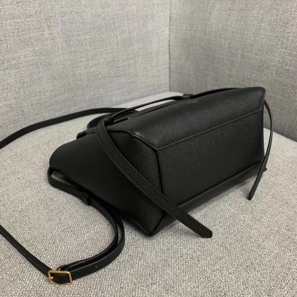 Celine Nano Belt Bag In Black Grained Calfskin High