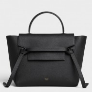 Celine Micro Belt Bag In Black Grained Calfskin High