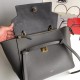 Celine Mini Belt Bag In Grey Grained Calfskin High