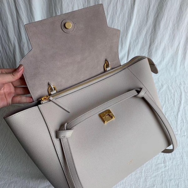 Celine Mini Belt Bag In Light Taupe Grained Calfskin High