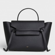 Celine Mini Belt Bag In Black Grained Calfskin High