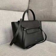 Celine Mini Belt Bag In Black Grained Calfskin High