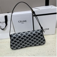 CELINE LOLA BAG MEDIUM IN TRIOMPHE CANVAS AND CALFSKIN High