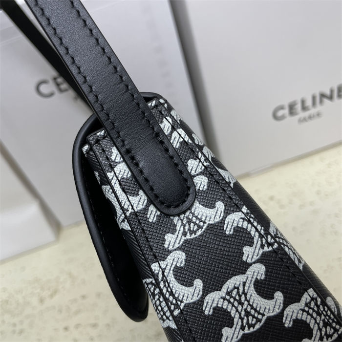 CELINE LOLA BAG MEDIUM IN TRIOMPHE CANVAS AND CALFSKIN High