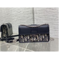 30 MONTAIGNE EAST-WEST BAG WITH CHAIN Dior Oblique Jacquard Blue High