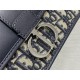 30 MONTAIGNE EAST-WEST BAG WITH CHAIN Dior Oblique Jacquard Blue High