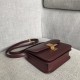 Celine Teen Classic Box Bag In Burgundy Box Calfskin High