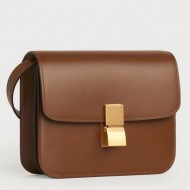 Celine Teen Classic Box Bag In Camel Box Calfskin High