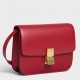 Celine Medium Classic Box Bag In Red Box Calfskin High