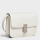 Celine Medium Classic Box Bag In White Liege Calfskin High