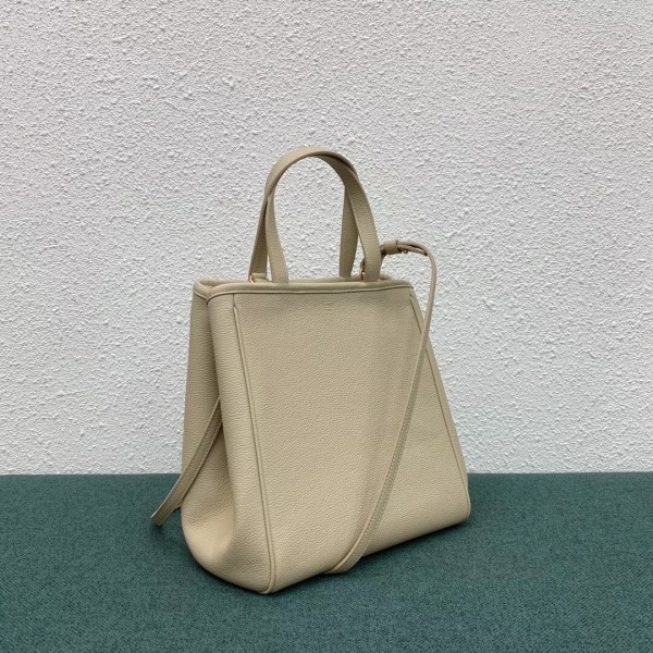 Celine Small Folded Cabas In Linen Grained Calfskin High