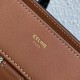 Celine Medium Cabas De France Bag In Textile And Tan Calfskin High