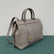 Celine Medium Cabas De France Bag In Grey Leather High