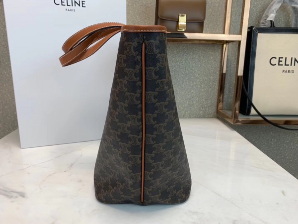 Celine Medium Cabas Bag in Triomphe Canvas High