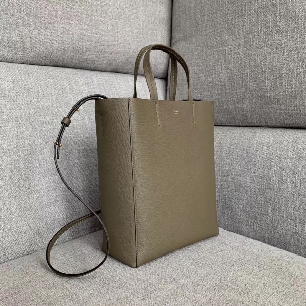 Celine Cabas Small Bag In Taupe Calfskin High