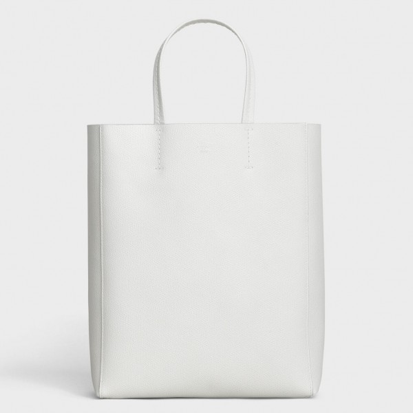 Celine Cabas Small Bag In White Calfskin High