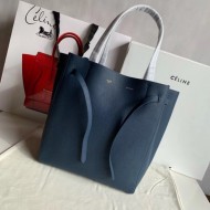 Celine Cabas Phantom Small Bag In Navy Blue Calfskin High