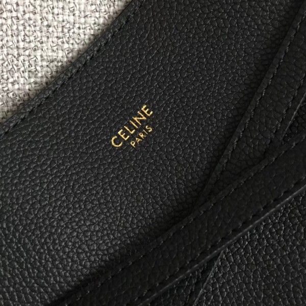 Celine Cabas Phantom Small Bag In Black Calfskin High