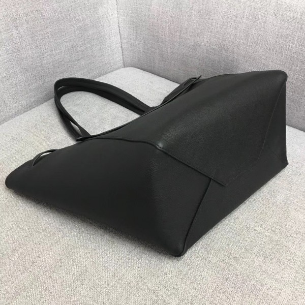 Celine Cabas Phantom Small Bag In Black Calfskin High