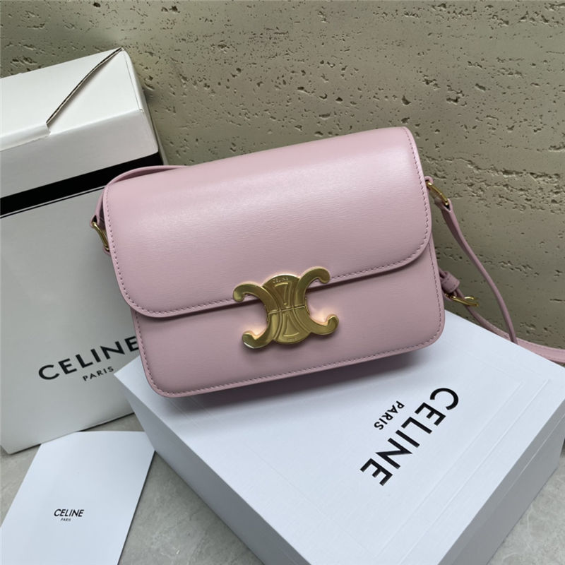 Celine Teen Triomphe Bag Shiny Calfskin Pink High