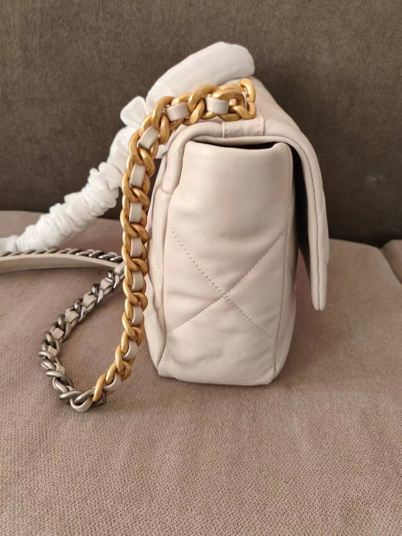 Large Chanel 19 Flap Bag Goatskin/Lambskin High