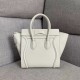 Celine Micro Luggage Bag In White Drummed Calfskin High