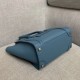 Celine Micro Luggage Bag In Slate Blue Drummed Calfskin High