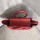 Celine Micro Luggage Bag In Red Drummed Calfskin High