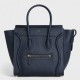 Celine Micro Luggage Bag In Navy Blue Drummed Calfskin High