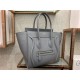 Celine Micro Luggage Bag In Kohl Drummed Calfskin High