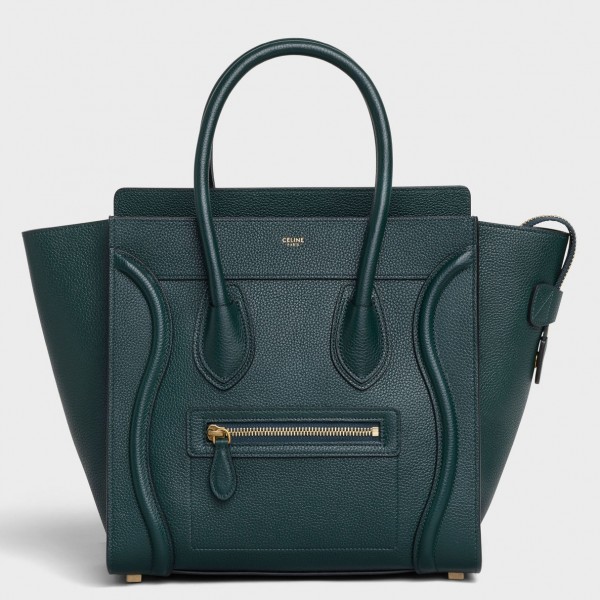 Celine Micro Luggage Bag In Amazone Drummed Calfskin High