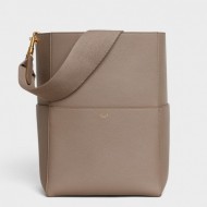 Celine Sangle Bucket Bag In Taupe Grained Calfskin High