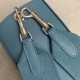 Celine Sangle Small Bucket Bag In Slate Blue Grained Calfskin High