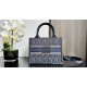 SMALL Dior BOOK TOTE Miss Dior Allover Embroidery Denim High